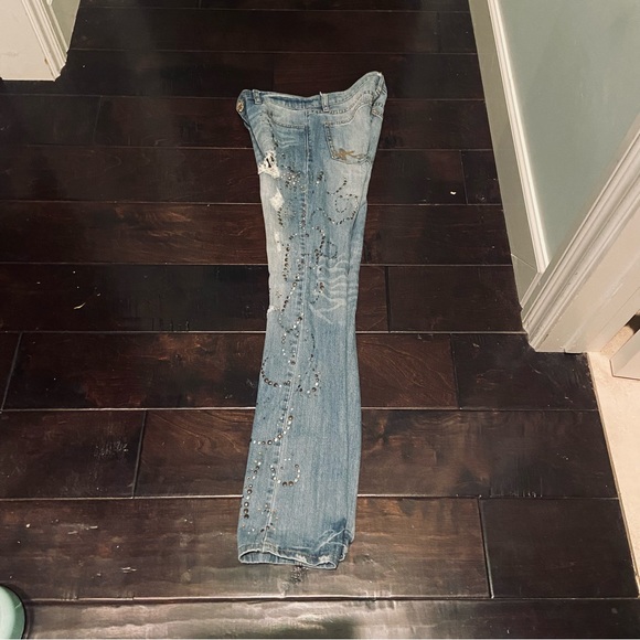 Sexy unique ABS Allen Schwartz Luxury Collection embellished jeans - Picture 10 of 16
